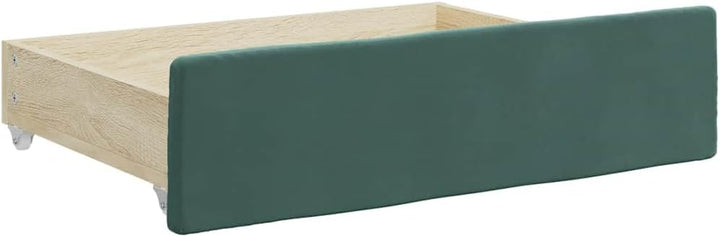 vidaXL Bettschubladen 2 Stk. Dunkelgrün Holzwerkstoff und Samt, Dunkelgrün