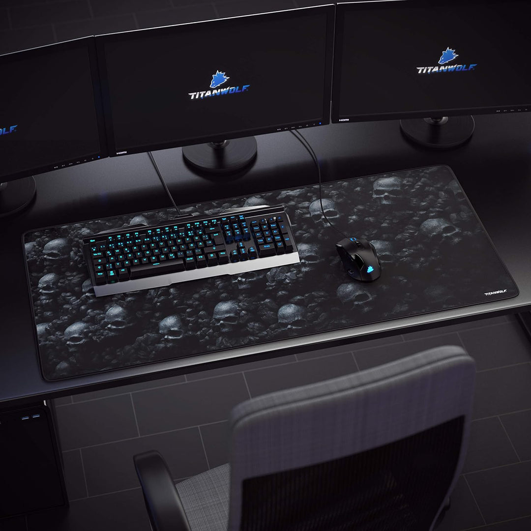 TITANWOLF - XXL Mauspad Gaming Titanwolf 900 x 400mm - XXL Mousepad gross Motiv - Tischunterlage Lar