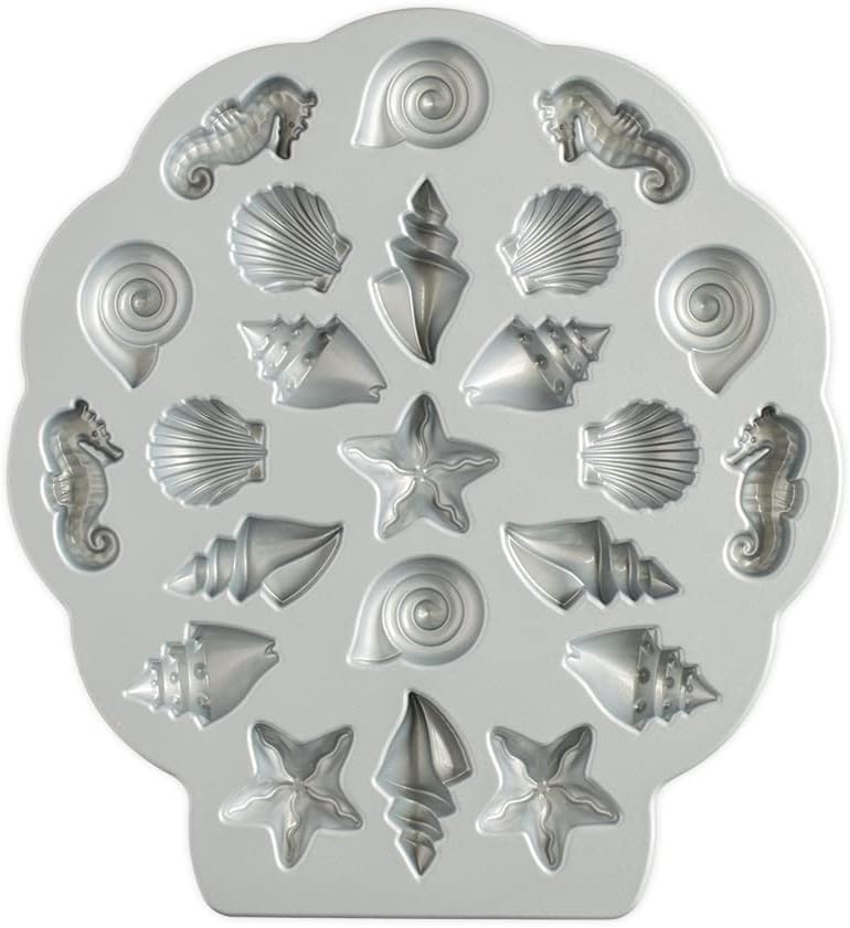 Nordic Ware Seashell Bites Pan, Original Gugelhupfform aus Aluminiumguss, offizielle Gugelhupf-Kuche