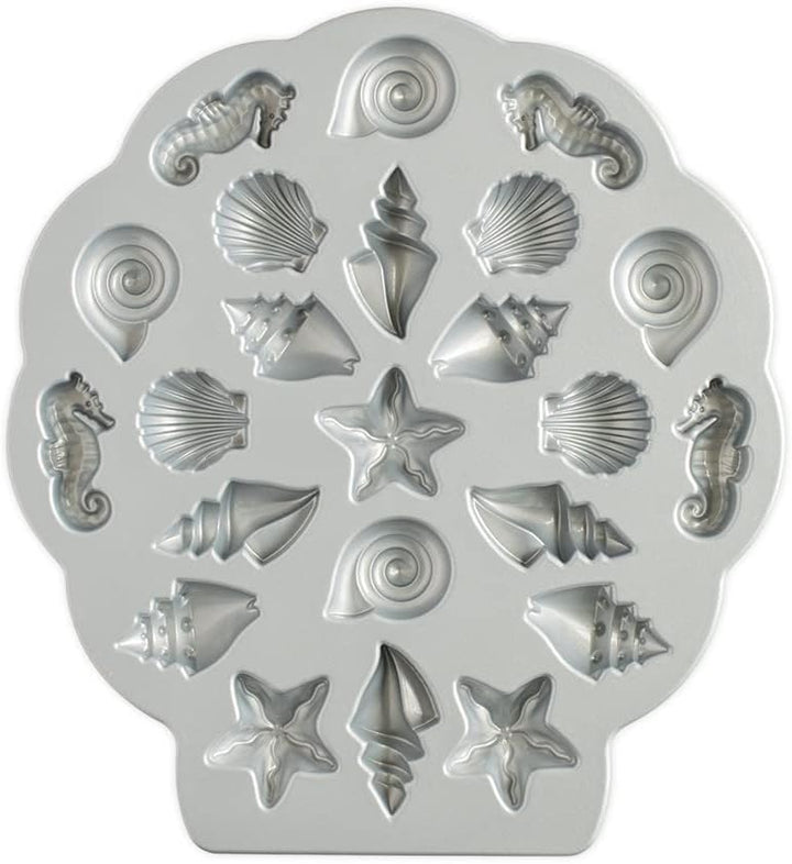 Nordic Ware Seashell Bites Pan, Original Gugelhupfform aus Aluminiumguss, offizielle Gugelhupf-Kuche