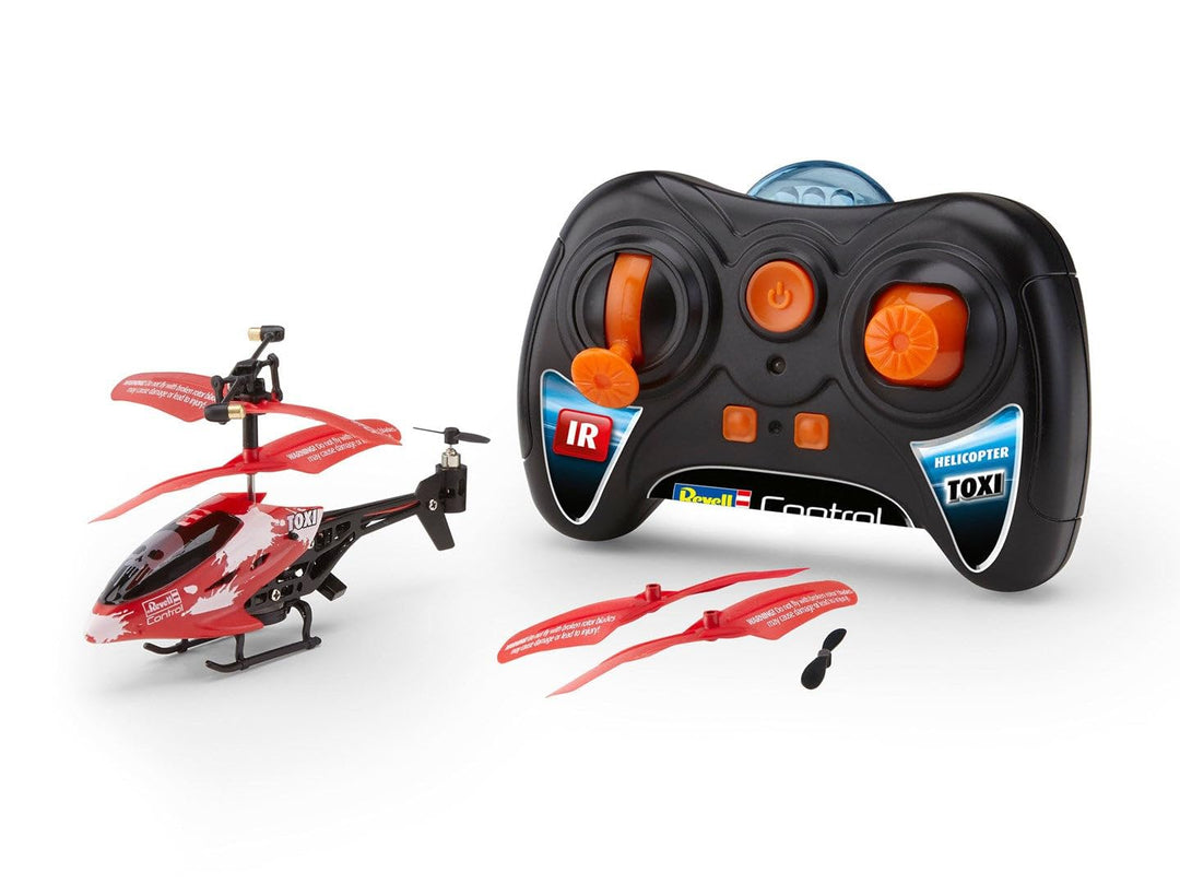 Revell 23841 Mini RC Helikopter mit Fernbedienung TOXI, 3-Kanal IR-Fernsteuerung, Indoor-Flugmodell,