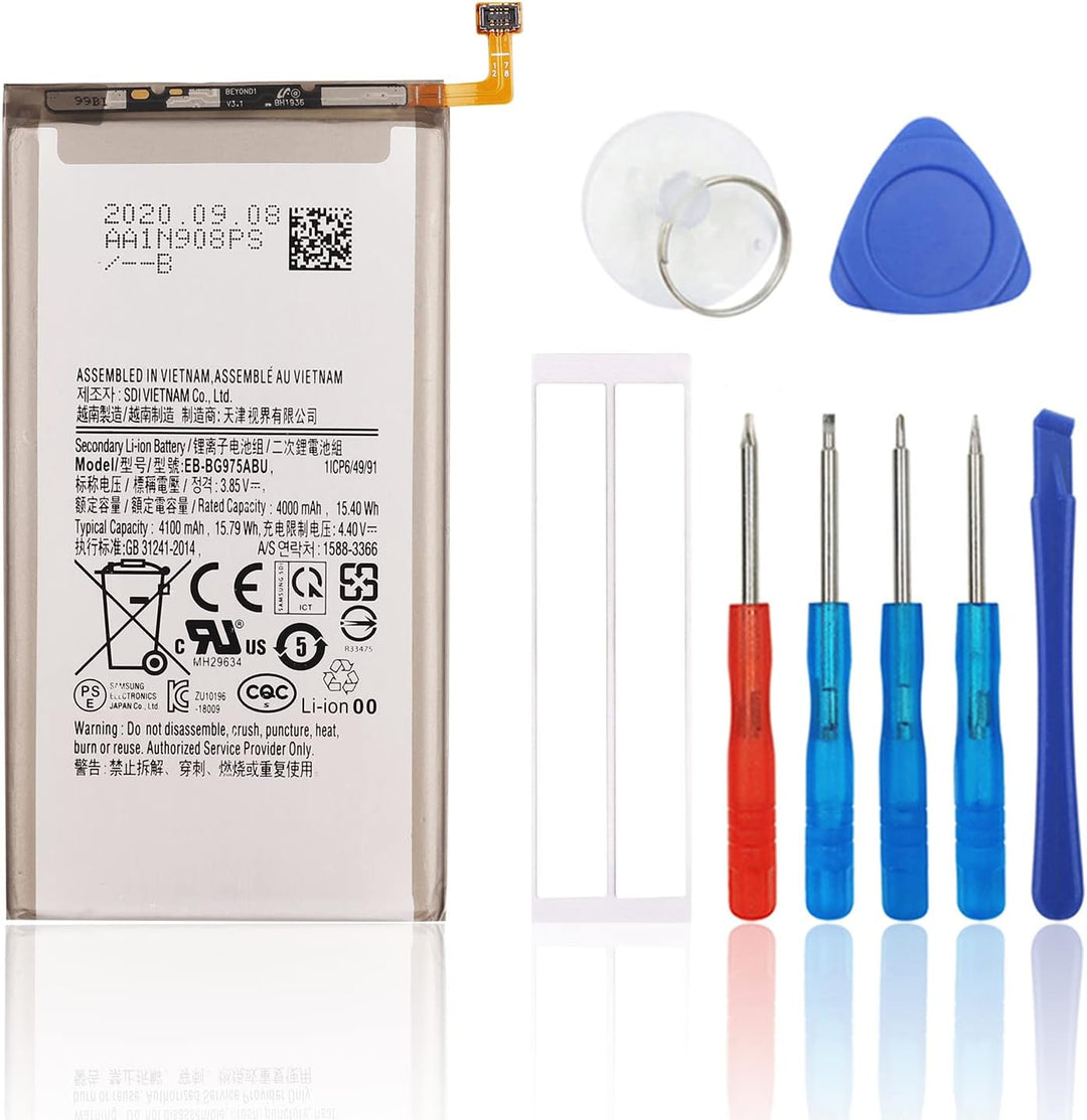 SwarKing Ersatz Akku Kompatibel mit Samsung Galaxy S10+ EB-BG975ABU with Toolkit