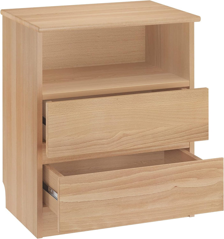 Erst-Holz Nachttisch Schubladenkommode mit Zwei Auszügen Buche 90.20-K45