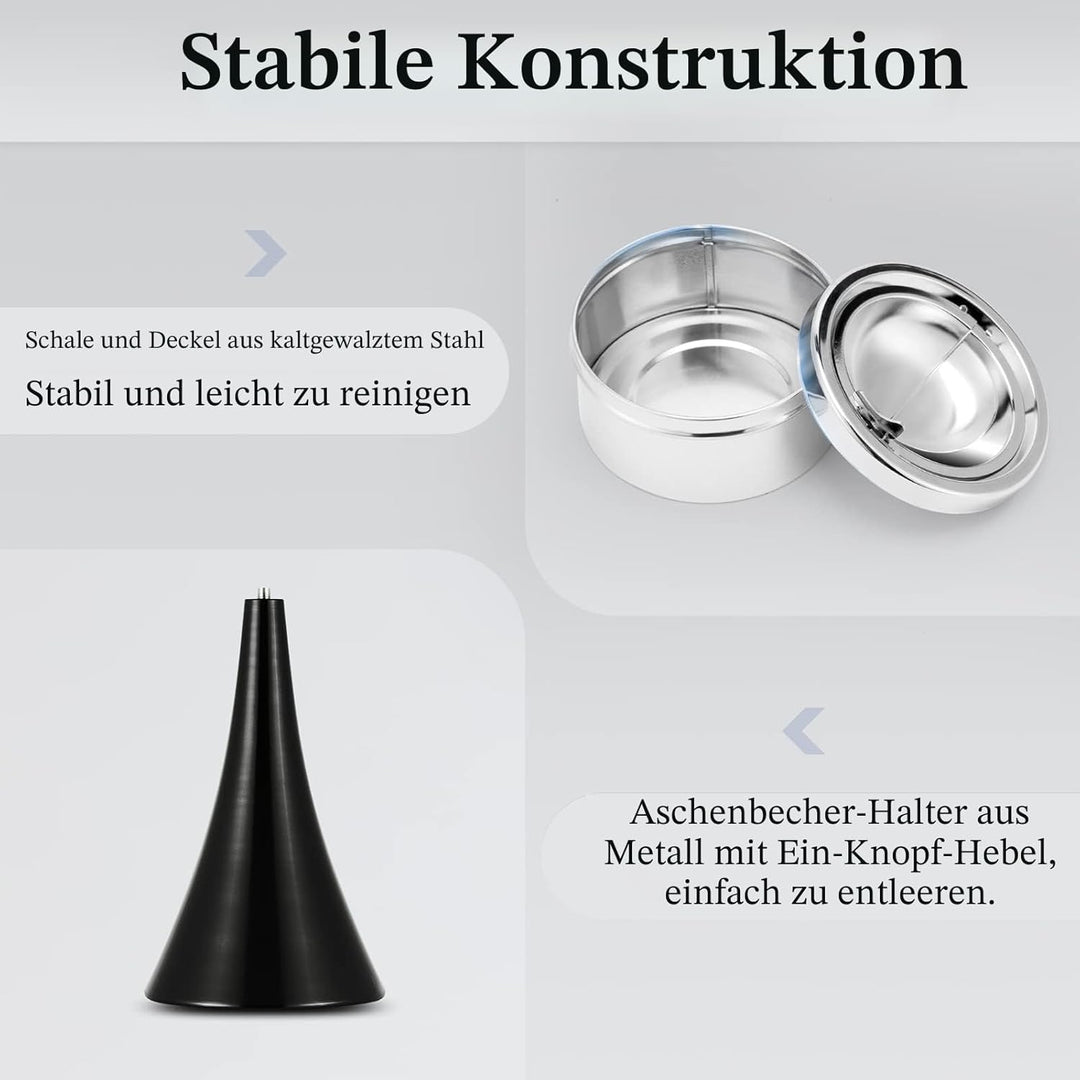 Aschenbecher auf dem Boden stehender Smart Zigarette Abnehmbare Aschenbecher Push Down Boden Ständer