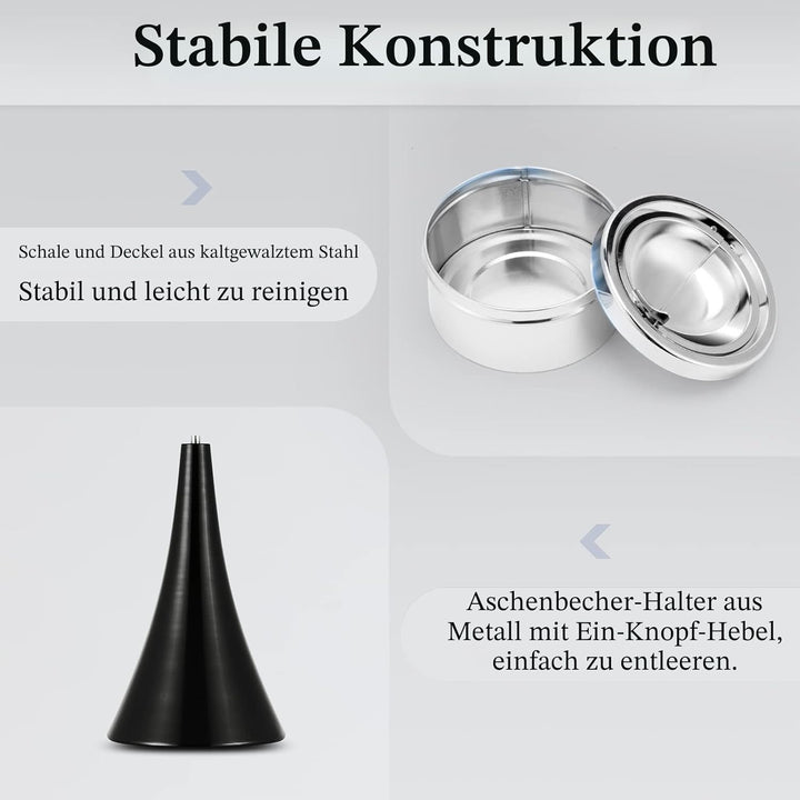 Aschenbecher auf dem Boden stehender Smart Zigarette Abnehmbare Aschenbecher Push Down Boden Ständer