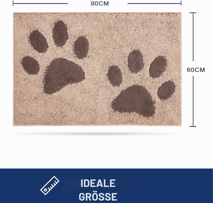 FCSDETAIL Schmutzfangmatte waschbar 60 x 90 cm, Fussmatte Innen, absorbierend Fussmatte, rutschfeste