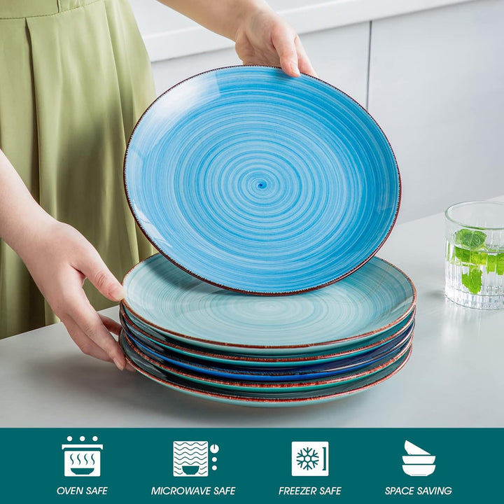 vancasso BONITA Speiseteller Steingut, Essteller set 6 Personen, Ø 27 cm Teller Set, Geschirr für Sp