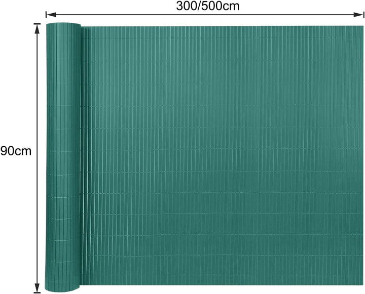 YUENFONG 90x1000cm Sichtschutzmatte PVC Sichtschutzzaun Windschutz Gartensichtschutz mit Kabelbinder