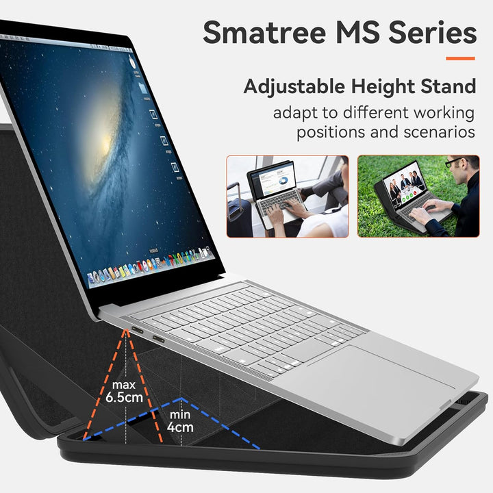 Smatree MS52T Laptop Hartschalenhülle aus Eva mit Laptopständer, für 13,5 Zoll Microsoft Surface 6/5