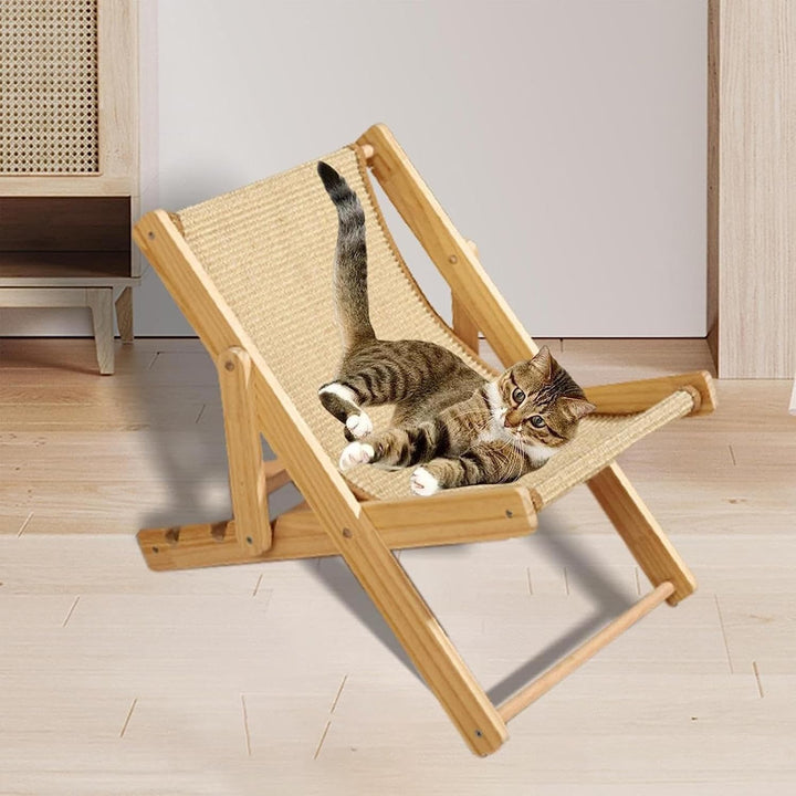 Katzen Sisal Stuhl, Katzenstuhl Sisal. Katzen Liegestuhl Mit Vier Gängen Verstellbar, Katzen Liegest