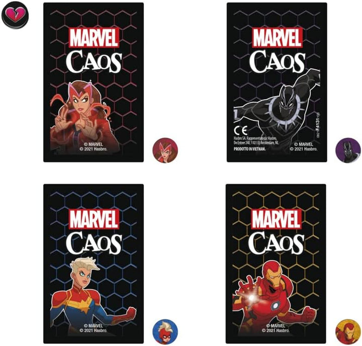 Hasbro Gaming, Marvel Chaos Marvel Superhelden Kartenspiel, lustiges Spiel für Familien ab 8 Jahren,