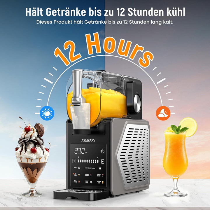 Slush Maschine – 2,5 L Eismaschine & Slushie Maschine für Zuhause, mit LED-Display, 6 voreingestellt