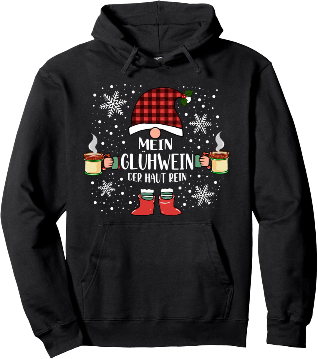Mein Glühwein der haut rein Weihnachtsmarkt Weihnachts Crew Pullover Hoodie