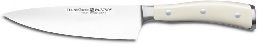 WÜSTHOF Kochmesser 16 cm Klinge, Classic Ikon Crème (4596-0/16), scharfes Küchenmesser, optimale Bal