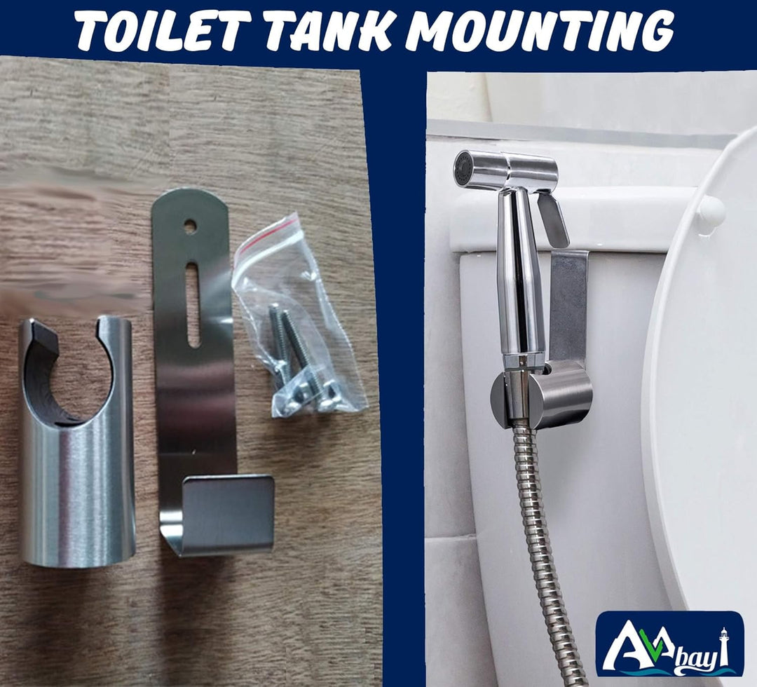 AVAbay Sprühkopf-Halter, Hand-Bidet-Halterung für Toilette, Shattaf-Aufhänger, Haken, Befestigung, T