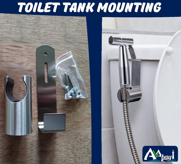 AVAbay Sprühkopf-Halter, Hand-Bidet-Halterung für Toilette, Shattaf-Aufhänger, Haken, Befestigung, T