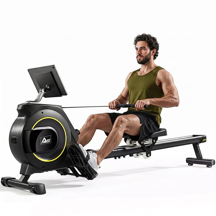 AsVIVA RA11 Rudergerät klappbar, Rudermaschine Heimtrainer mit Magnetbremse, leise, generatorbetrieb