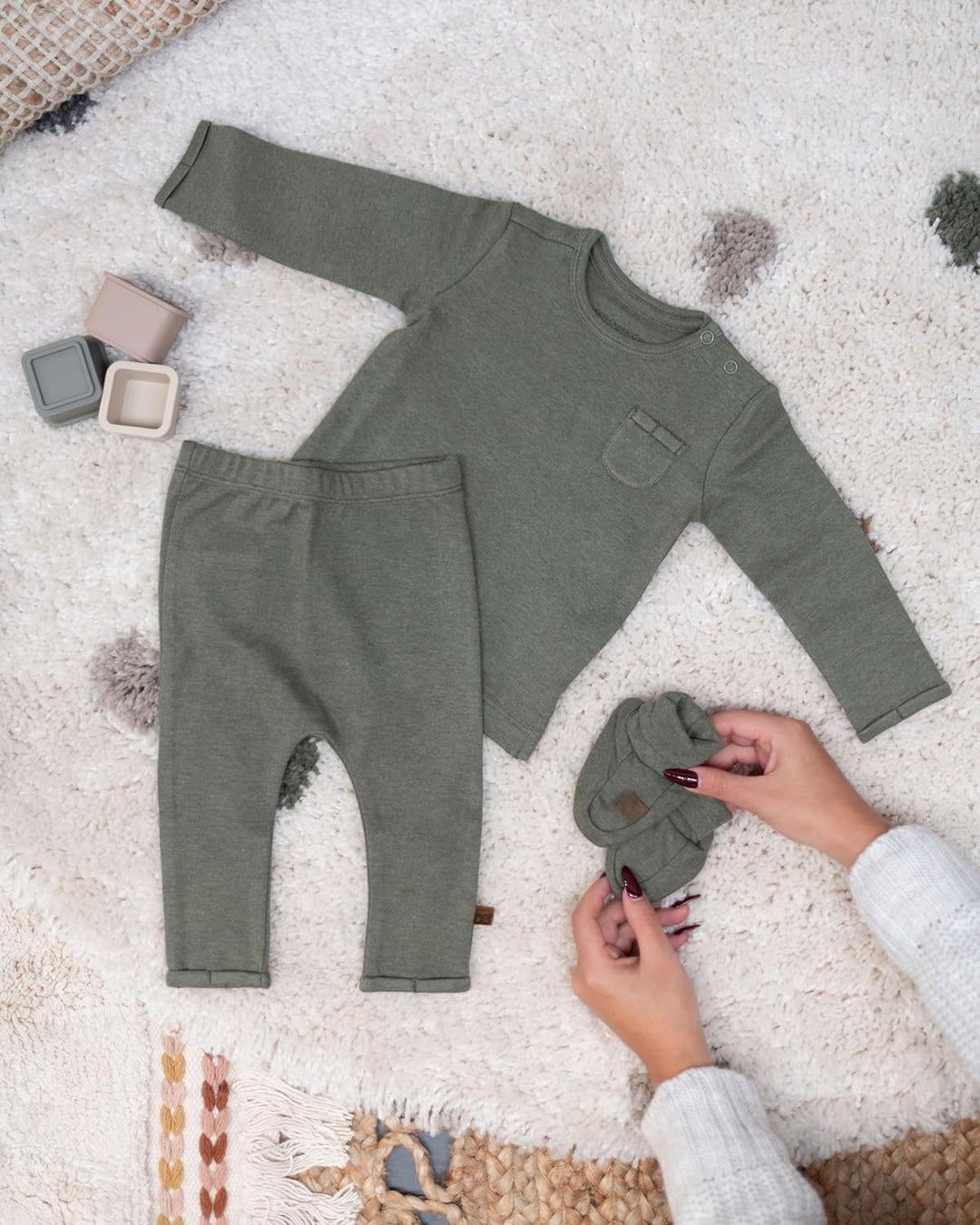 Baby's Only - Melange Baby Hose - Babybekleidung - Grösse 68 - Für Mädchen und Jungen - 100% Biologi