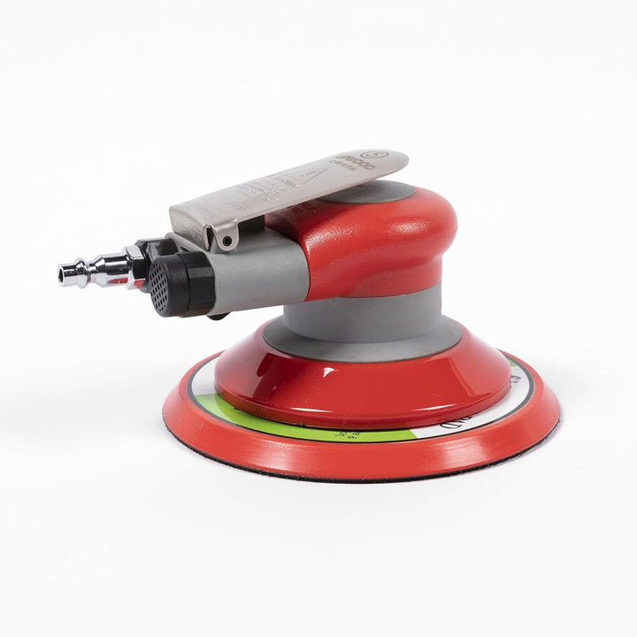 150mm Druckluft-Exzenterschleifer, 6 Zoll, leicht, ohne Absaugung, 3/16" Hub, 12.000 U/min, mit 10 g