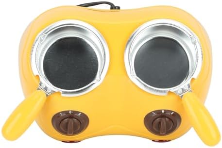 Jiawu Doppelter Schokoladen Schmelztopf,Tragbarer Elektrischer Mini Fondue Schmelztopf mit Doppeltem