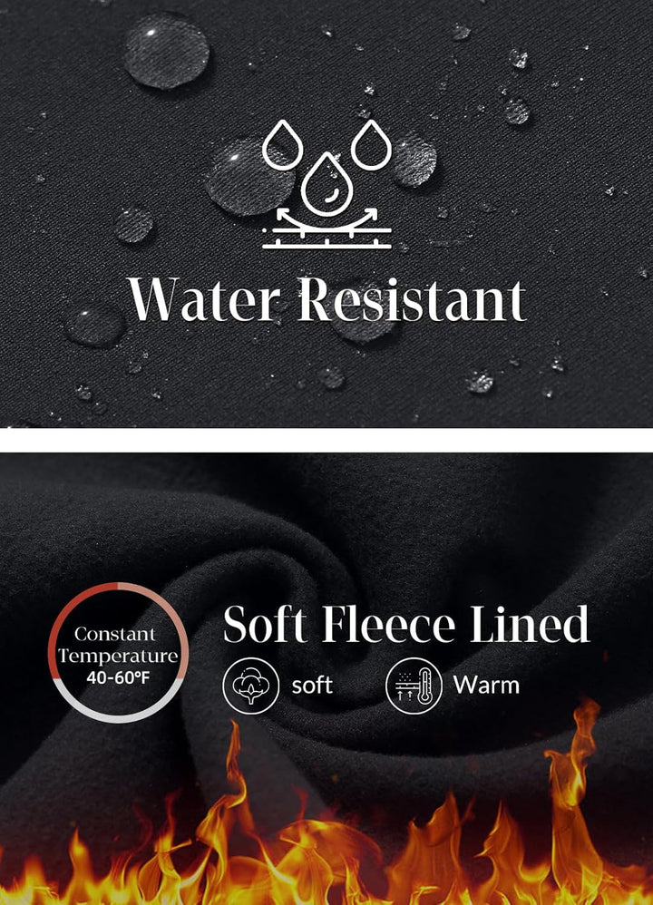 baleaf Thermo Hose Damen Thermo Leggings mit Taschen Wanderhose Wasserabweisend Bootcut Leggings Sch