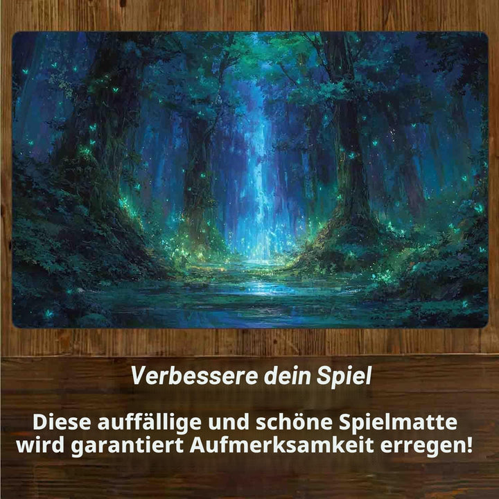 TCG MTG Spielmatte 24 × 14 - Premium-Spielmatte mit genähtem Rand mit glatter Stoffoberfläche und ru