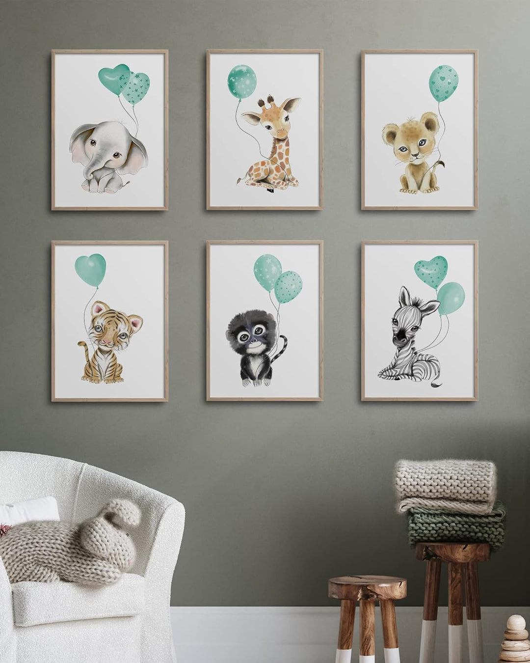 Hambient Poster Kinderzimmer - Bilder Babyzimmer Deko, Junge, Mädchen - Wandbilder, Kinderposter, De