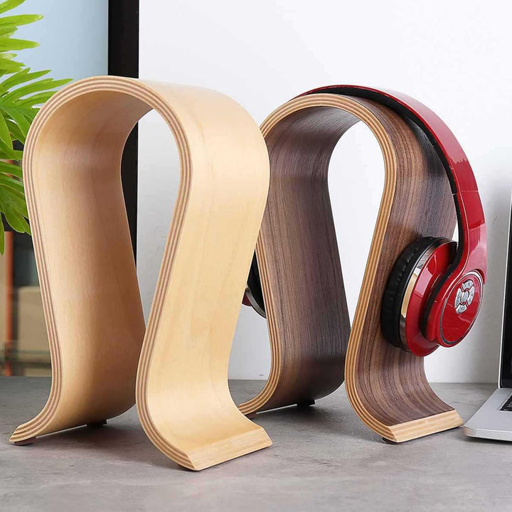 Kopfhörerhalter Holz, Kopfhörer Ständer, Kopfhörer Halter, U Form, Walnussholz, Universal, Umweltfre