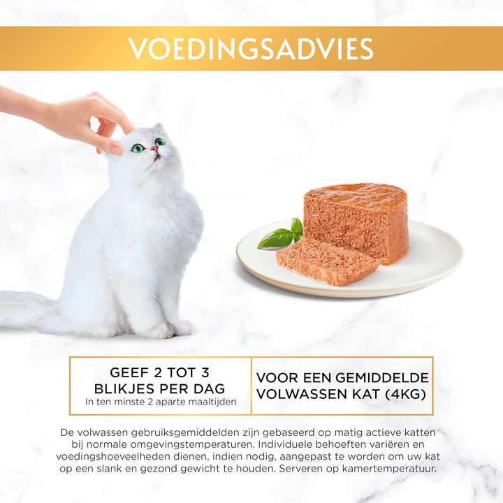 Gourmet Gold Mousse Katzenfutter, Nassfutter mit Huhn, Lachs, Nieren und Kaninchen - 8x85g - 6er Box