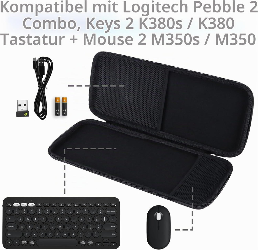 Hart Schutzhülle kompatibel mit Logitech Pebble 2 Combo, Pebble K380 / Pebble Keys 2 K380s Tastatur