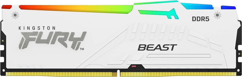 Kingston Fury Beast Weiss RGB XMP 32GB 5200MT/s DDR5 CL40 DIMM Desktop Gaming Speicher kit mit 2 - K