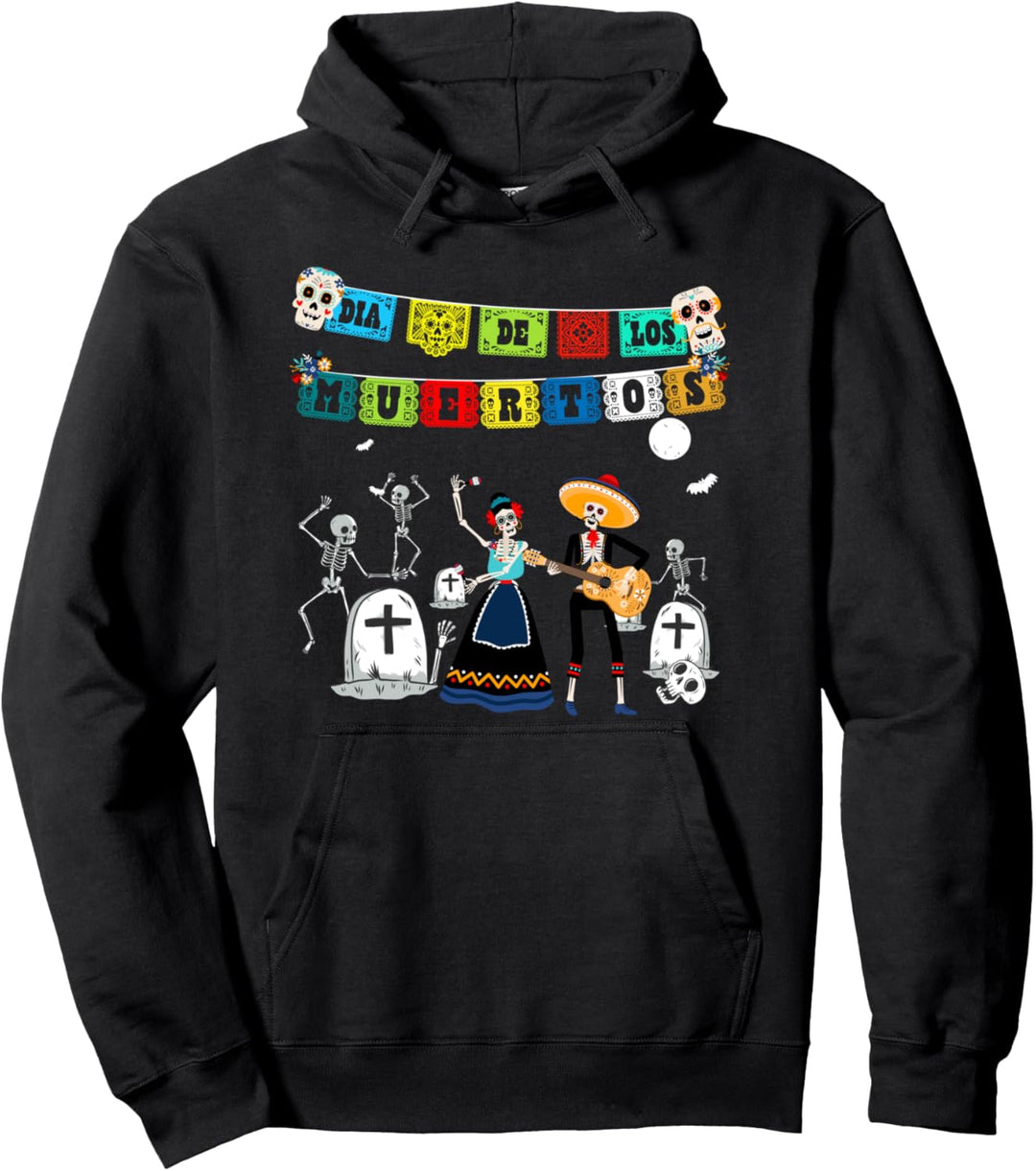 Funny Day of the Dead Skeleton - Dia De los Muertos Fiesta Pullover Hoodie