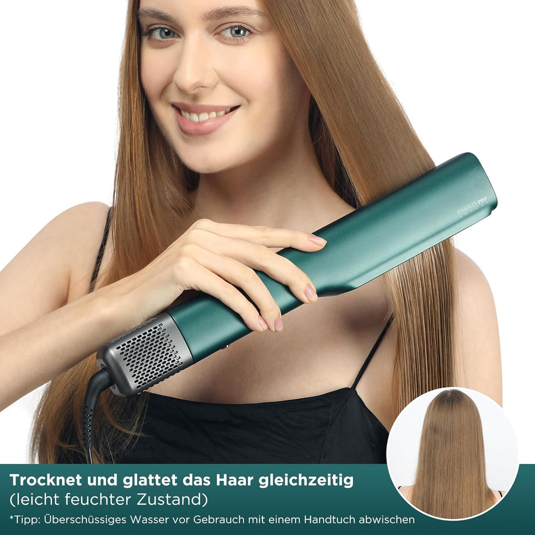 Air Haarglätter, PARWIN PRO BEAUTY Ionen Air Glätteisen, Nass bis Trocken, Ohne Heizplatten, Ohne Hi