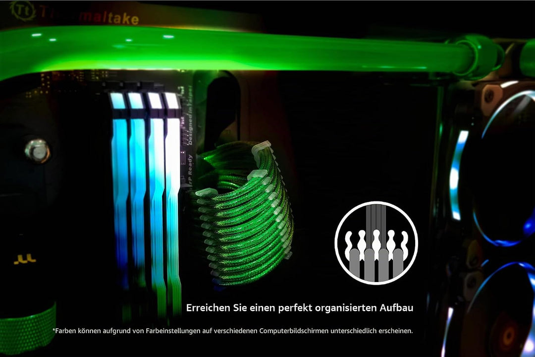LINKUP - 30cm PSU Kabelverlängerung Ummantelt GPU Nach Mass PC Stromversorgung mit Kamm-Kit | 1x 24