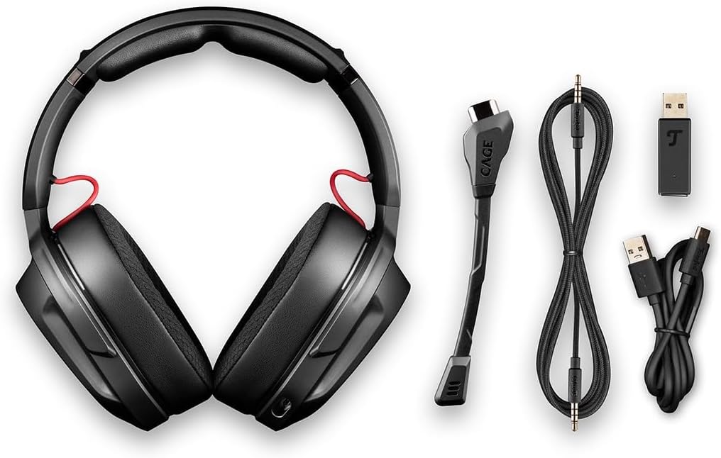 Teufel CAGE PRO Wireless Gaming Headset Kabellos Bluetooth mit integrierte Mikrofon, Akkulaufzeit 68