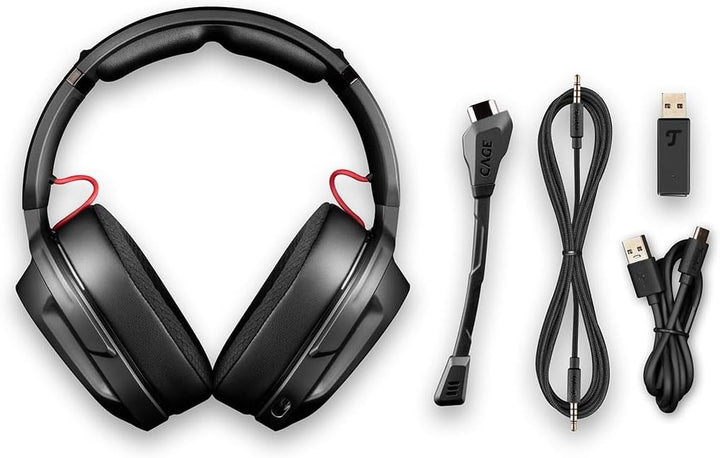 Teufel CAGE PRO Wireless Gaming Headset Kabellos Bluetooth mit integrierte Mikrofon, Akkulaufzeit 68