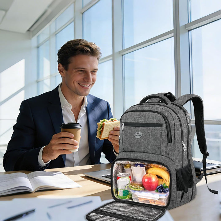 MATEIN Laptop Rucksack mit Kühlfach, Lunch Rucksack Reiserucksack Herren mit USB Ladeanschluss, Anti