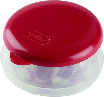 Zyliss E910012 Zick Zick Classic Gemüseschneider, Kunststoff/Edelstahl, Weiss/Rot, Zwiebelschneider,