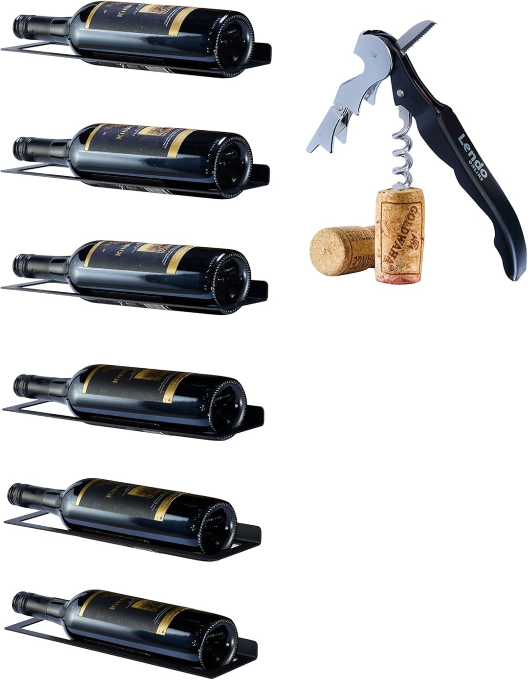 Weinregal Wandmontage 6 Flaschen - Weinschrank - Weinflaschenhalter Hängend An Wand - Weinlagerung -