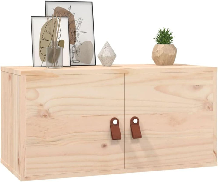 WIFESE 60x30x30 cm Wandschrank TV Schrank mit 2 Türen Hängeschrank Bücherregal Schweberegal Lagersch