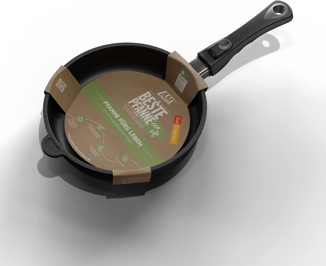 EatSmarter! Sonder-Edition "Die Pfanne fürs Leben" by AMT, Ø 24 cm, 5 cm hoch, abnehmbarer Stiel, na