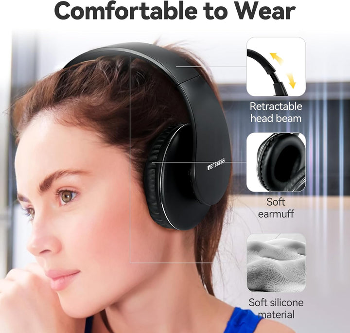 Retekess TA005P Funkkopfhörer für TV, Over-Ear kabellose kopfhörer mit RF, Verbesserte Version der Z