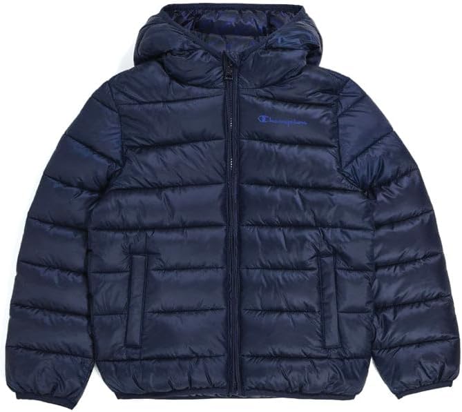 Champion Jungen Legacy Outdoor K-Light Wr Hooded Gepolsterte Jacke 7-8 Jahre Blu Marino, 7-8 Jahre B