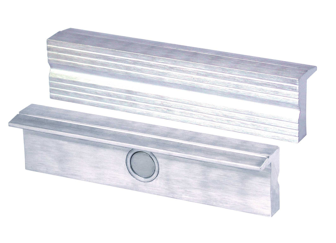 Heuer 110140 Schraubstockbacken/Schutzbacken (rechtwinkelig, planparallel, integrierte Spezialmagnet