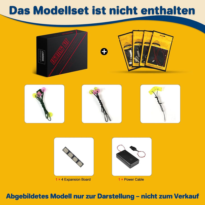 LocoLee Licht Set Kompatibel mit Lego Vorratslama Fortnite, Nur Lichter Set - Kein Modell, Licht Bel