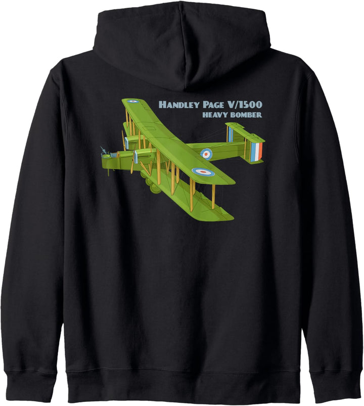 Handley Page V 1500 WW1 Schwerer Bomber Doppeldecker Kapuzenjacke