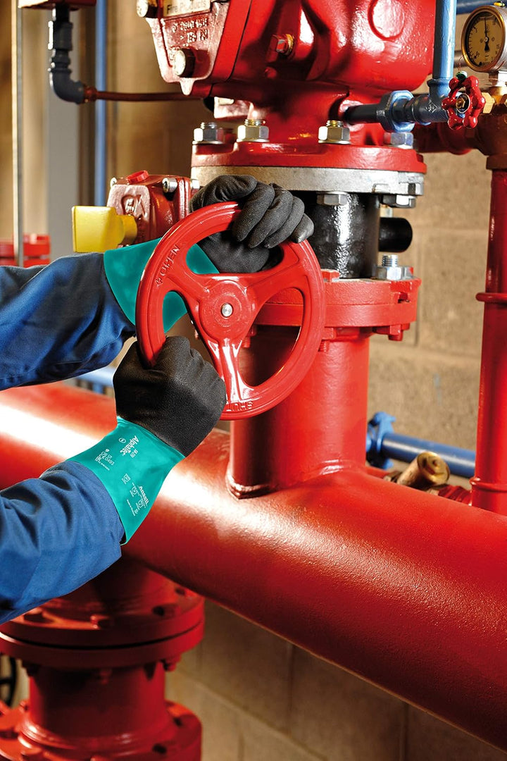Ansell AlphaTec 58-270 Nitril-Handschuhe, Chemikalien- und Flüssigkeitsschutz, Grün, Grösse 9 (12 Pa