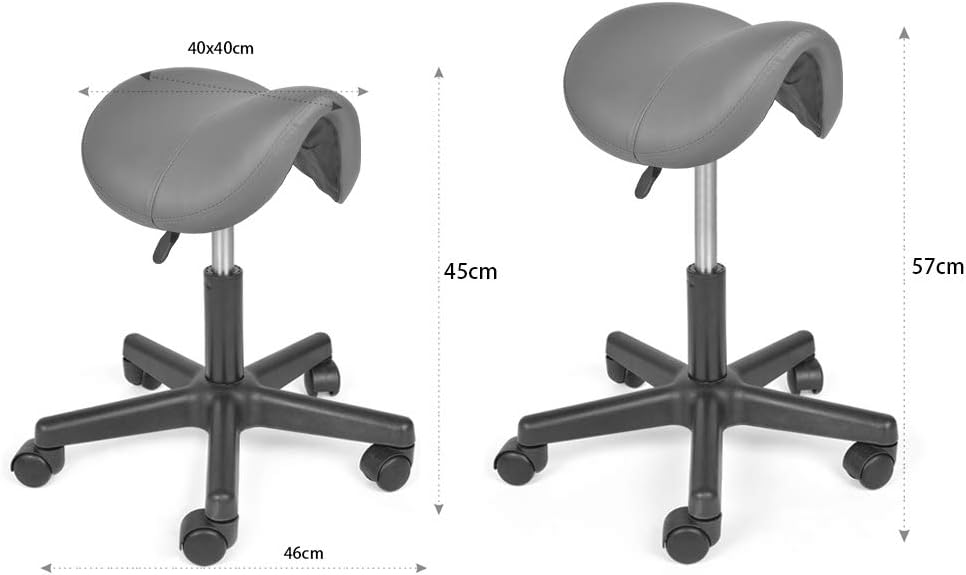 Mingone Sattelhocker Drehhocker Sattelstuhl Höhenverstellbar Bürohocker Ergonomisch Praxishocker mit