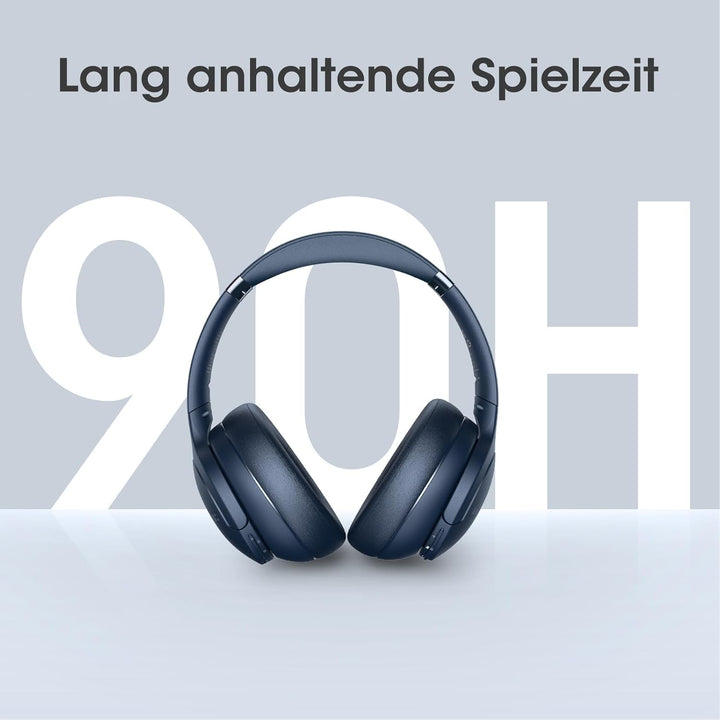 DOQAUS Kopfhörer Kabellos Bluetooth [Bis zu 90 Std] Bluetooth Kopfhörer Over-Ear mit 3 EQ-Modi, HiFi