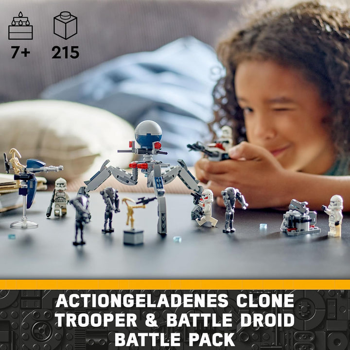 LEGO Star Wars Clone Trooper & Battle Droid Battle Pack, Spielzeug für Kinder mit baubarem Speeder B